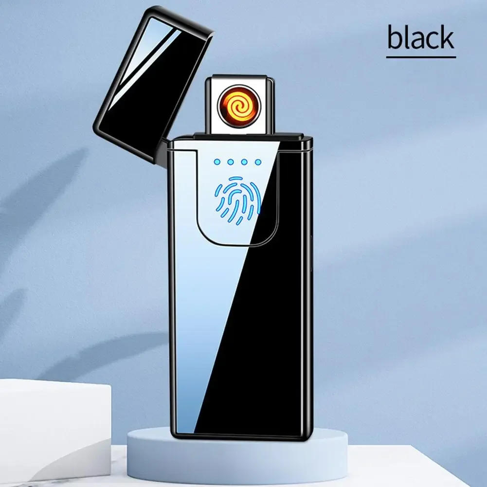 Description Picture 3 of itemPlastic Touch-Sensitive Electric Lighter Usb Rechargeable Windproof Tool Men'S Gift Double-Sided Smoking Ultra-Thin