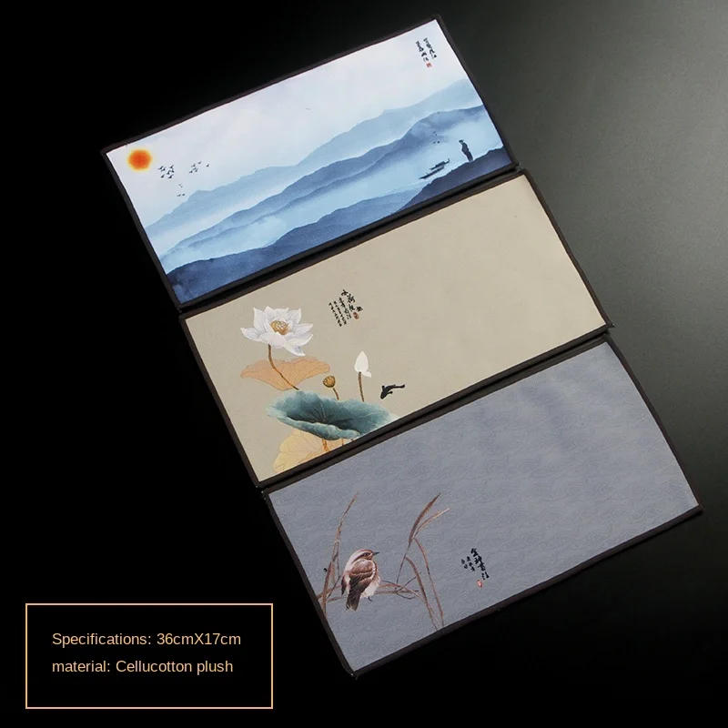 Description Picture 5 of itemAbsorbent Clay Tea Napkin, Tea Mat, Kung Fu Tea Tablecloth, Zen Style, High-Grade, Household Accessories