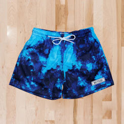 Summer Breathable Splash-ink Style Shorts Men's Loose Sports Casual Mesh Quick Dry Knee Basketball Pants