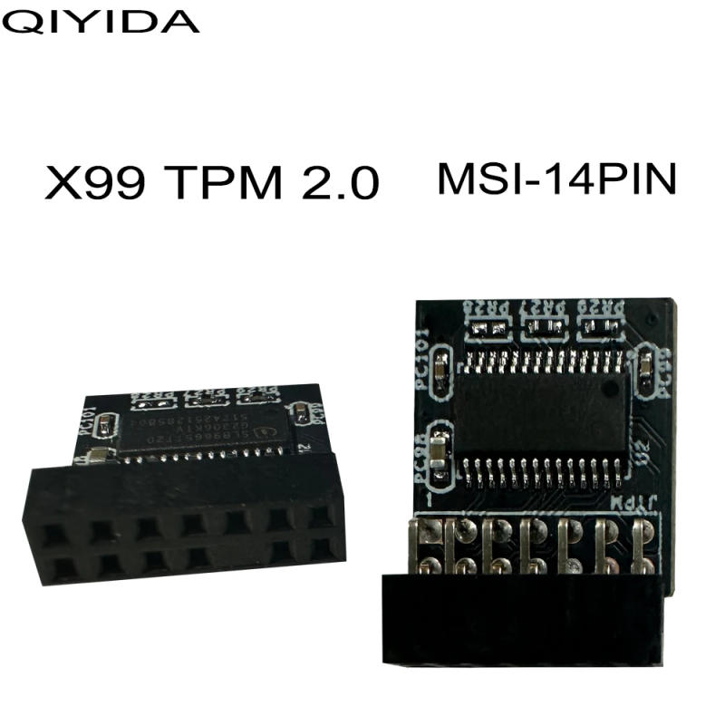 Description Picture 2 of itemTPM2.0 msi 14pin Support X99 H9S X99D4V3.0 use Tpm Module 14 Pin LPC For MSI Encryption Security Module Remote Card