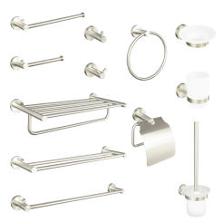 High Quality Brushed Nickel 304Stainless Steel Wall-Mounted Towel Rack Paper Towel Hook Bathrobe Hook  Bathroom Hardware