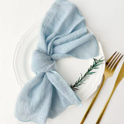 10pcs Handmade Gauze Napkins 30X30cm Cotton Cloth Napkins  Fabric Serviette Gauze Table Towels for Wedding Party Baby Shower Set