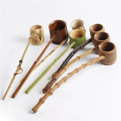 Natural Bamboo Water Spoon Tea Spoon Water Bamboo Ladle Scoop Japanese-style Spoon Long-handled Tea Set Teaware Kitchen Tool