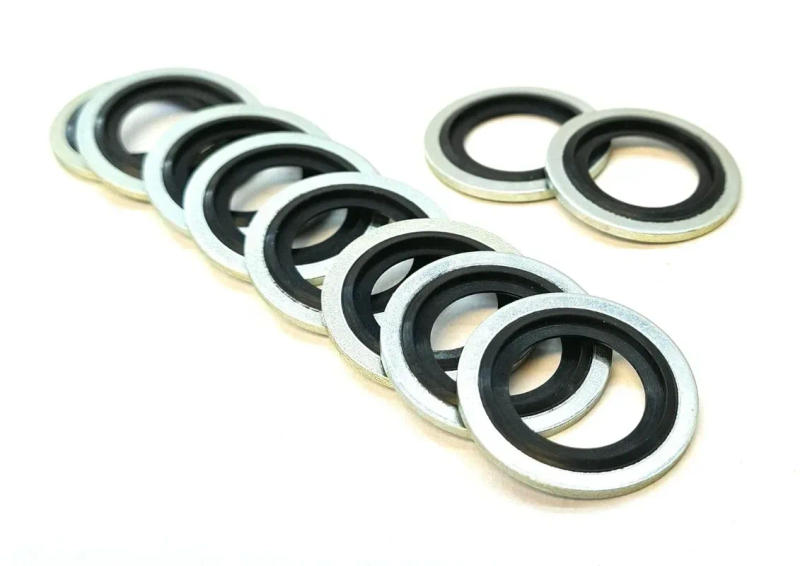 Description Picture 3 of item10pcs Zinc Plated Bonded Seal Washers Hydraulic Oil & Petrol Resistant Gaskets M6-M30 Assorted Sizes