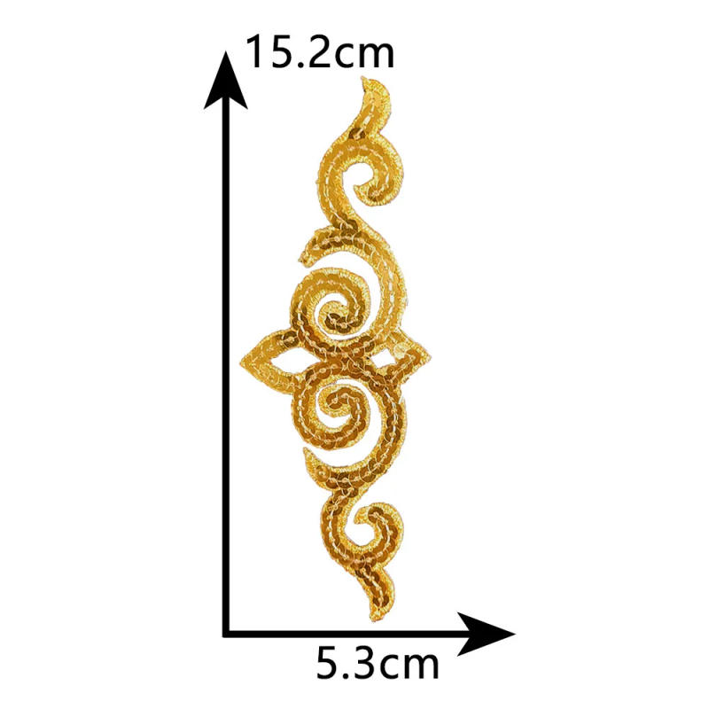 Description Picture 5 of itemHot melt adhesive ironing Hollowing out Sequin pattern embroidery DIY Sewable repair decorate collocation patches for clothing