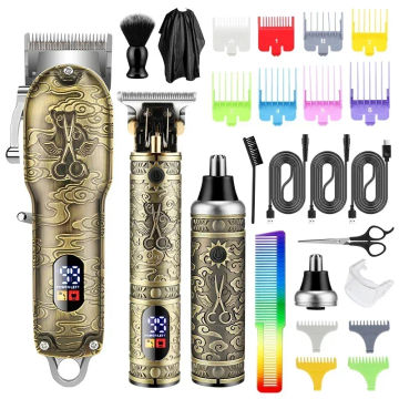 Professional Hair Clipper Set for Men RESUXI LM-2029 Electric Oil Head Hair Trimmer Shear Carving Pusher Razor Nose Hair Device