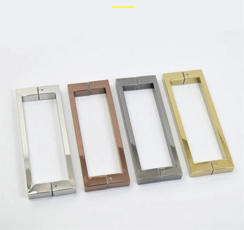Description Picture 6 of itemShower Room Handle Stainless Steel Silver Glossy Matte Black Gold Rose Golden Gun Gray Minimalist Bathroom Glass Door Handle