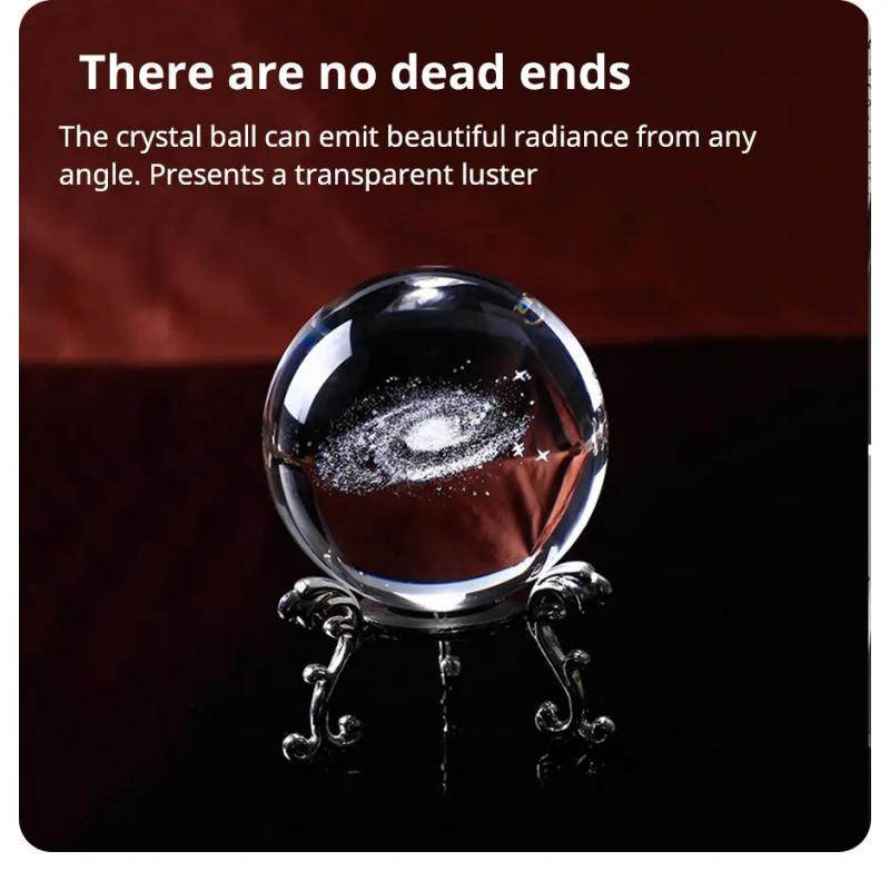 Description Picture 6 of item1pc Crystal Ball Ornament, Space Series Home Decorative Art, Holiday Gift