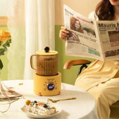 DAEWOO Mini Electric Kettle 220V 0.4L Office Boiling Teapot Multifunctional Healthcare Pot Insulated Kettle Home Tea Kettle