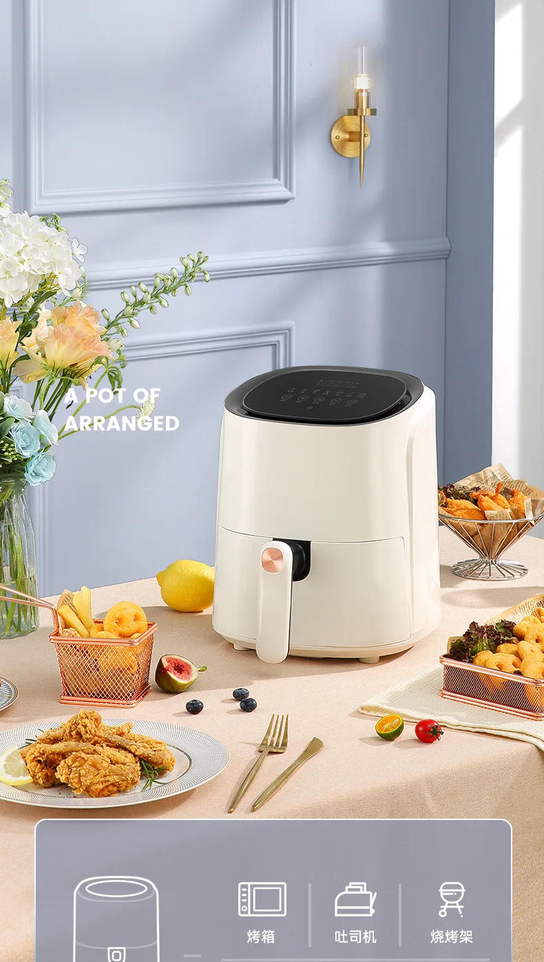 Description Picture 6 of item4.6L Large Capacity Air Fryer New Multi-Functional Smoke-Free French Fries Deep Frying Pan Household Smart Oven 220V