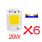 6PCS 20W Warm White