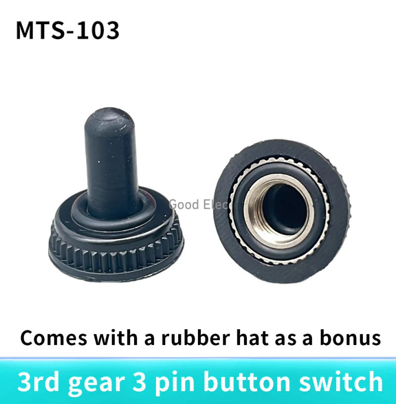 Description Picture 4 of item10Pcs ON-OFF-ON blue Red 3Pin 3 Position Latching MTS-103 AC 125V/6A 250V/3A Power Button Switch Car