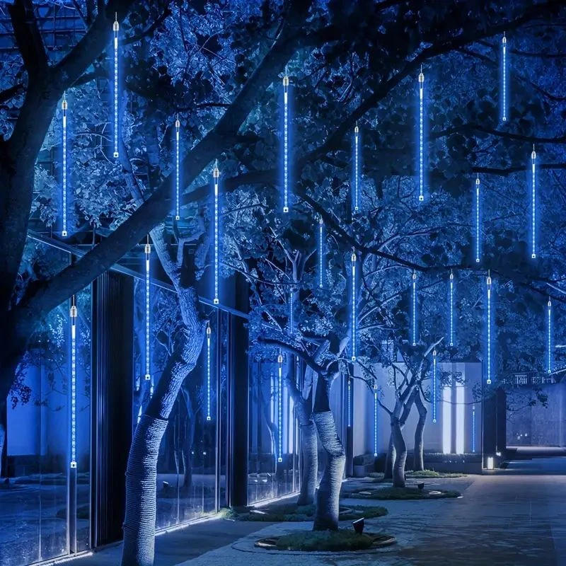 Description Picture 2 of item32/24/16/8 Tubes LED Meteor Shower Light Holiday Fairy Garden Decor Outdoor Street Garland Christmas Decoration 2025 New Year