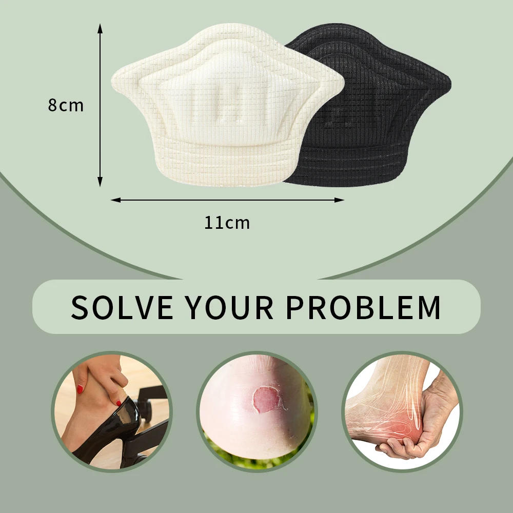 Description Picture 3 of item2/6pcs Insoles Patch Heel Pads for Sport Shoes Adjustable Size Heel Pad Pain Relief Cushion Insert Insole Heel Protector Sticker
