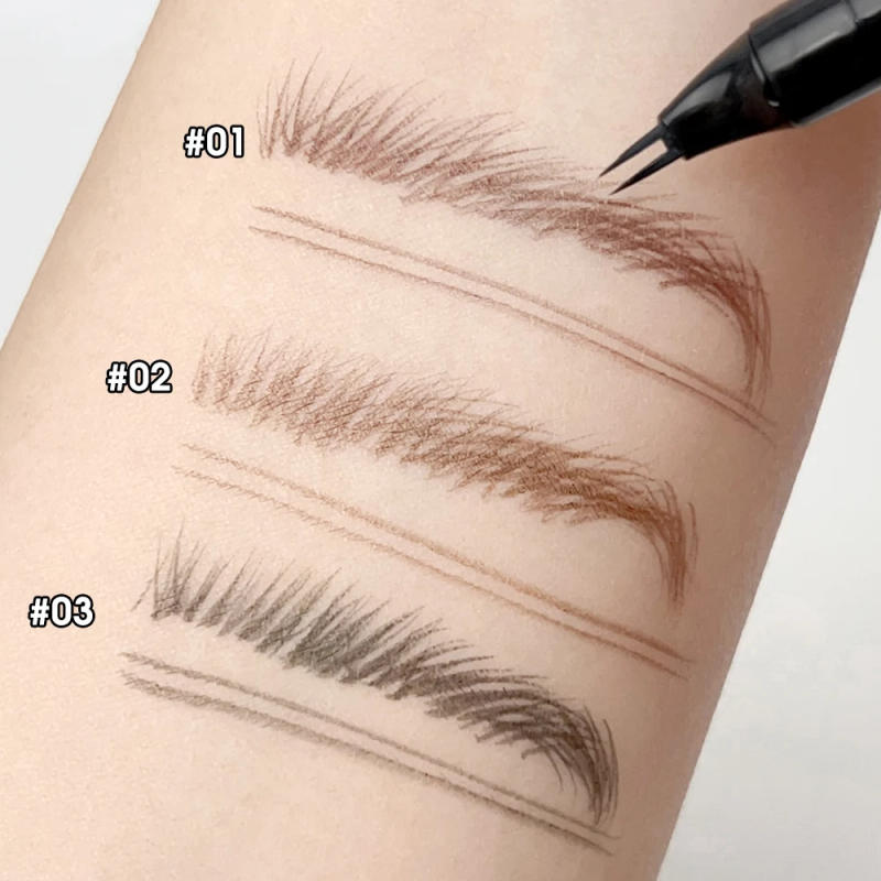 Description Picture 4 of item2 Point Lasting Wild Eyebrow Pen Liquid Eyebrow Tattoo Waterproof Lying Silkworm Brow Eyeliner Pen Easy To Use Eye Makeup Tools