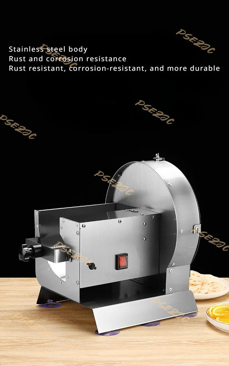 Description Picture 4 of itemMulti Functional Stainless Steel Electric and Manual Lemon Fruit and Potato Kitchen Slicer for Household and Commercial Use