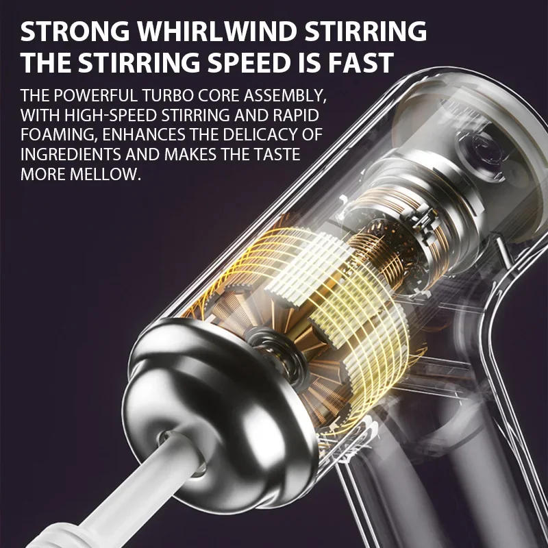 Description Picture 4 of itemElectric Hand Mixer Rechargeable Small Whisk for Baking Cake Cream Dough Wireless Handheld Egg Beater Kitchen Cooking Tool