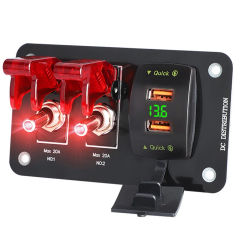24V 12V Switch Panel Racing Car Starter Ignition Start Button Light Toggle Rocker 20A Fuse Accessories For Boat Truck Trailer RV