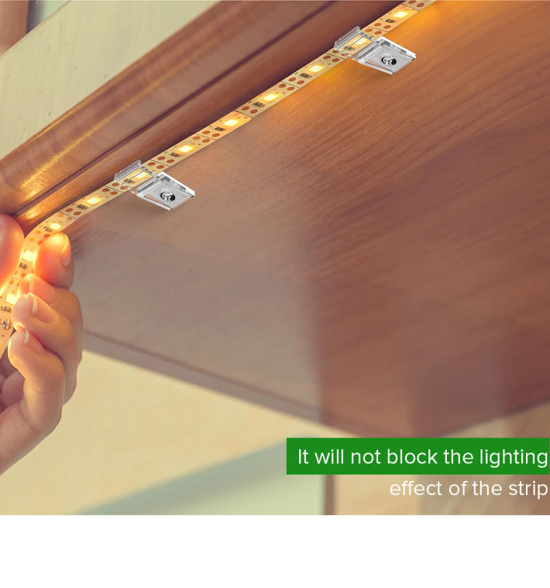 Description Picture 6 of item10mm PCB LED Light Strip 10 Pcs Clip with Screw for WS2812B WS2811 FCOB COB SK6812 RGBW Wire Bundle Holder Tie Mount Connectors