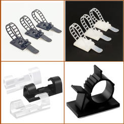 cable tie Mounts 10pcs Cable Clips 18*25 Clamp For Wire Tie Cable Mount Adjustable Cable Tie Fix Holder Clips White Black