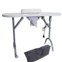 Manicure desk with vacuum cleaner Nail Art Table Spa Beauty Salon Equipment For Nails Foldable Nail Table+Storage bag