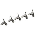 20pcs Furniture Alloy Laminate Support Shelf Support Studs Pegs Pins Plugs 5mm L-Shaped Cabinet Bracket Silver Partition Bracket