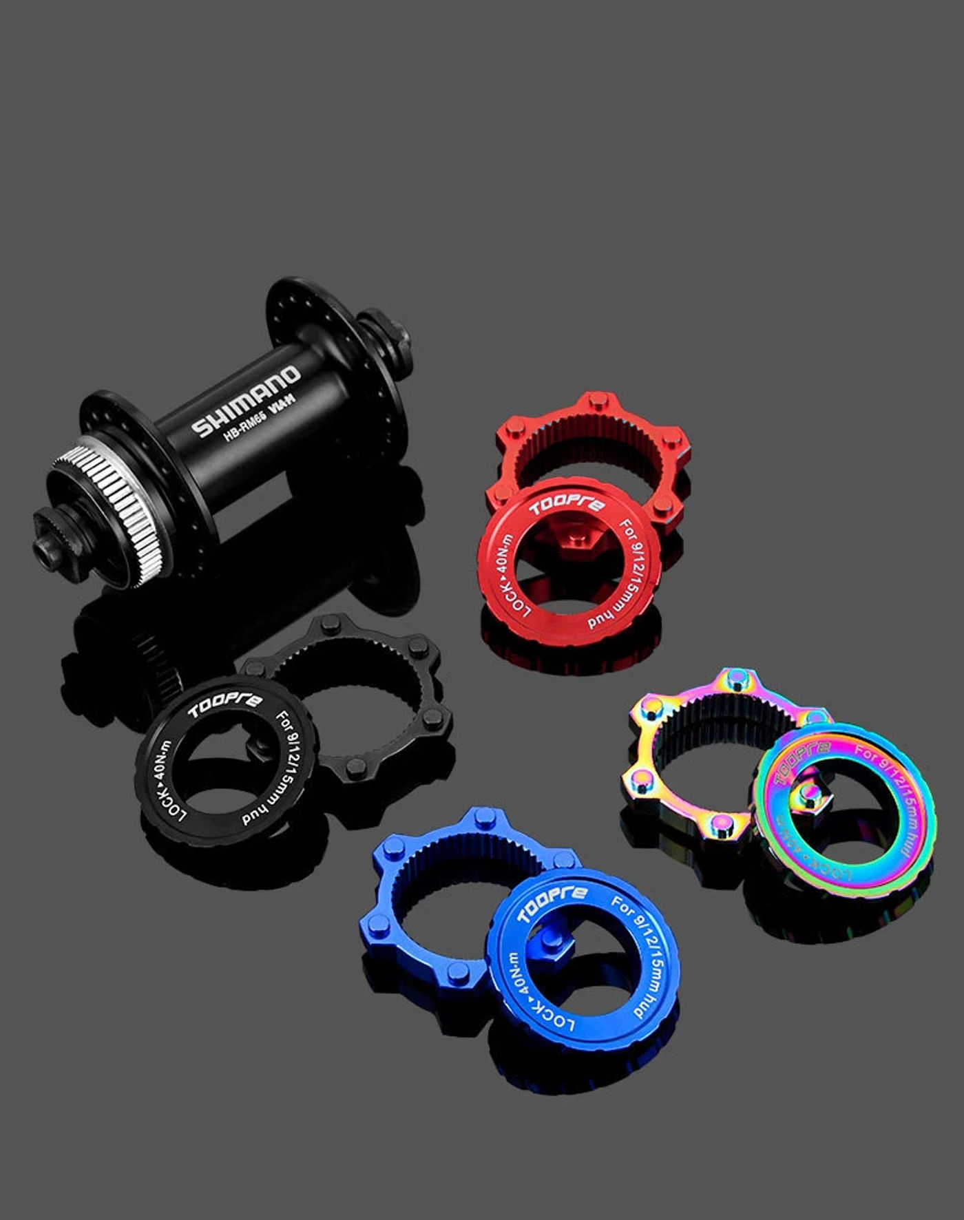 Description Picture 2 of itemToopre Bicycle Centerlock To 6-Hole Adapter Mountain Bike Hub Center Lock Conversion 6 Bolt Disc Brake Rotor Bike Accessoires