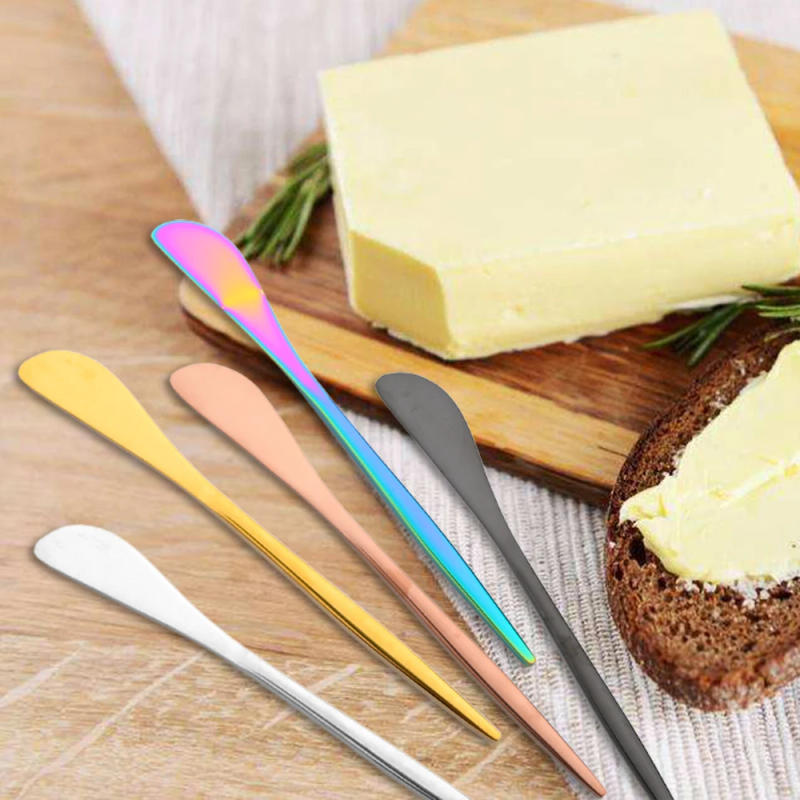 Description Picture 2 of itemStainless Steel Butter Knife Cheese Dessert Butter Jam Spreader Utensil Knifes Cutlery Flatware Breakfast Bread Spreader Tools