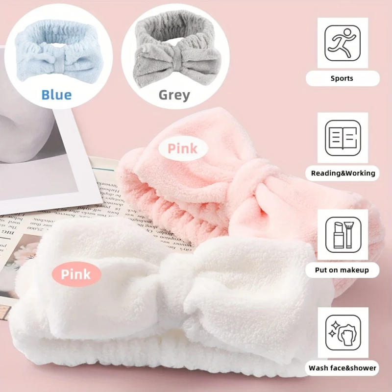 Description Picture 6 of item4-Piece Skin Care Gift Set: Ice Roller, Coral Fleece Headband, Makeup Bag and Cleansing Brush - Beauty Tools, Headband