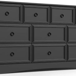 Modern 10 Drawer Dresser for Bedroom Chest of Drawers Closet Organizers and Storage Clothes Easy Pulls Handle Textured Borders
