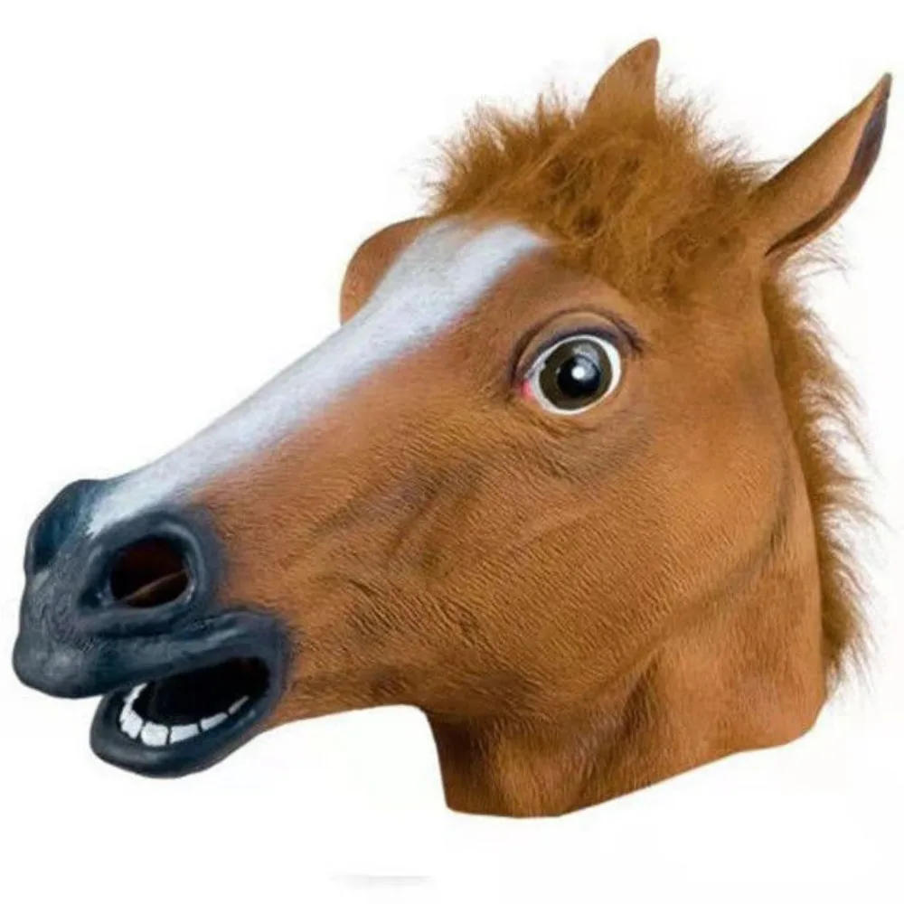 Description Picture 4 of itemAnimal Head Mask Costume Party Unicorn Horse Panda Luminous Head Mask Latex Funny Zoo Prop Full Face Covering Helmet Headgear