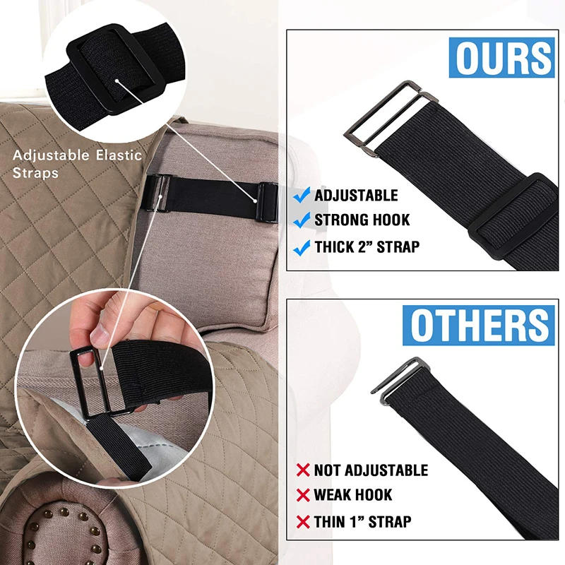 Description Picture 4 of itemWaterproof Sofa Cover For Living Room Non-slip Sofa Pad Quilted Washable Adjustable Sofa Cover 1/2/3/4 Seat Covers For Armchairs