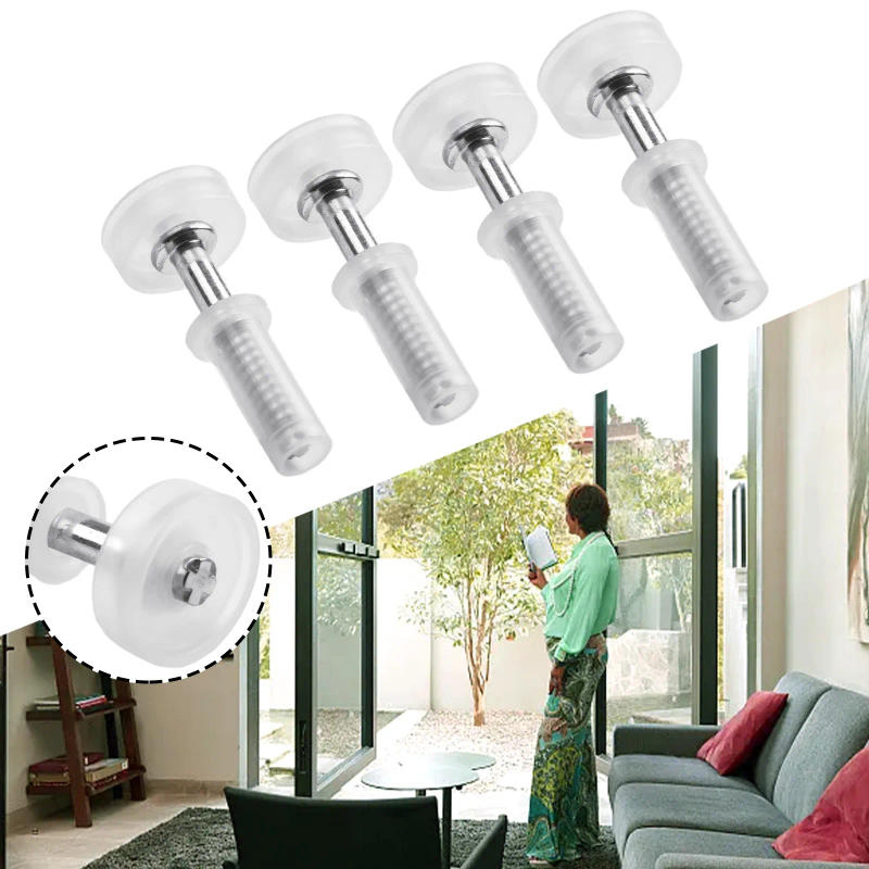 Description Picture 3 of item4PCS New Top Guide Wheel Pivot Hinge Repair Parts Rust-resistant Silver White Hardware Metal Bifold Cabinet Door