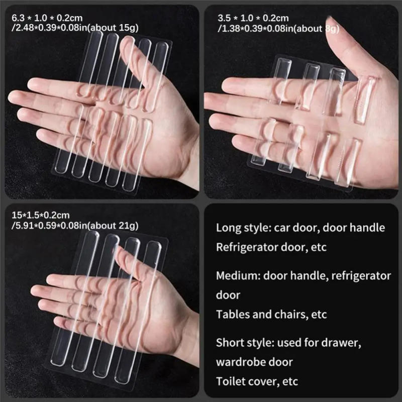 Description Picture 2 of itemDoor Stopper Toilets Drawer Door Cabinets Anti-collision Silicone Pad Self Adhesive Buffer Bumper Mute Protection Pad