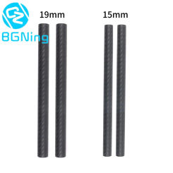 2x 15mm 19mm Carbon Fiber Rod 6" 8" 10" 12" 16" Inch Tubes for 5D2 DSLR Camera Rail Support System Rig Follow Focus Photography