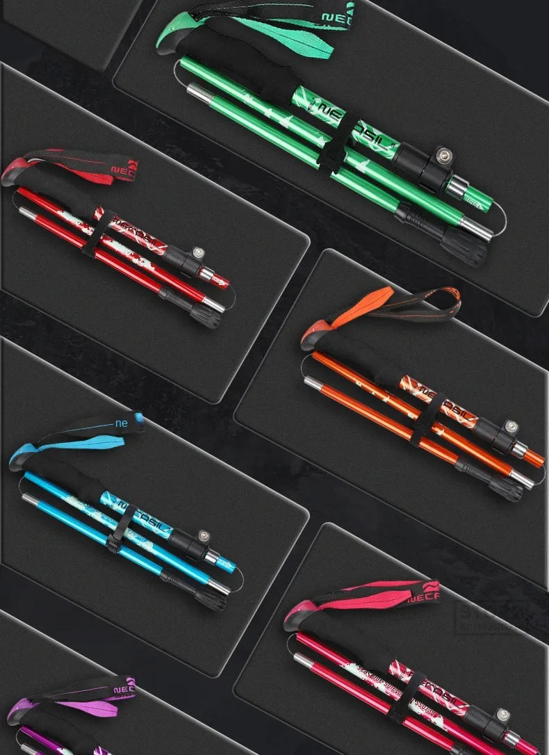 Description Picture 4 of item2pcs Trekking Poles Folding Hiking Stick Collapsible Hiking Poles Trekking Stick Walking Poles Nordic Walking Sticks