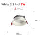 7W White 2.5 inch