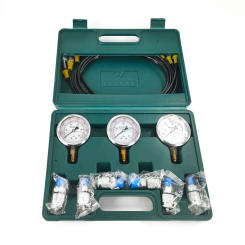 6 Test Couplings 3 Pressure Gauges Hydraulic Pressure Gauge Kit Pressure Meauring Device for Excavator Construction Machinery