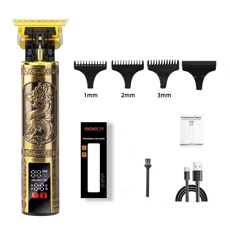 Description Picture 2 of itemElectric Hair Clippers with LCD Display Buddha Head Dragon Design Professional hair cut machine barber shop Hair Trimmer Shaver