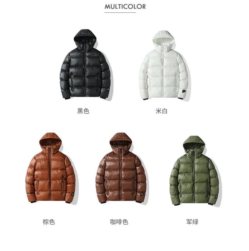 Description Picture 6 of item2024 Fashion Winter Jacket Men Parkas Loose Thicken Warm Coat Male Hooded Windbreaker Jackets Solid Color Parka Coat Big Size