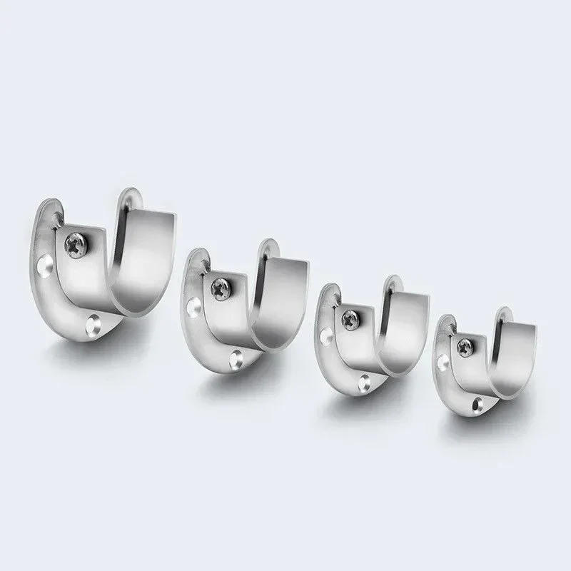 Description Picture 6 of item304 Stainless Steel Flange Seats Hardware Accessories Hook Curtain Rod Pipe Hook Fixed Support Bracket Seats Hook Snap Ring Bolt