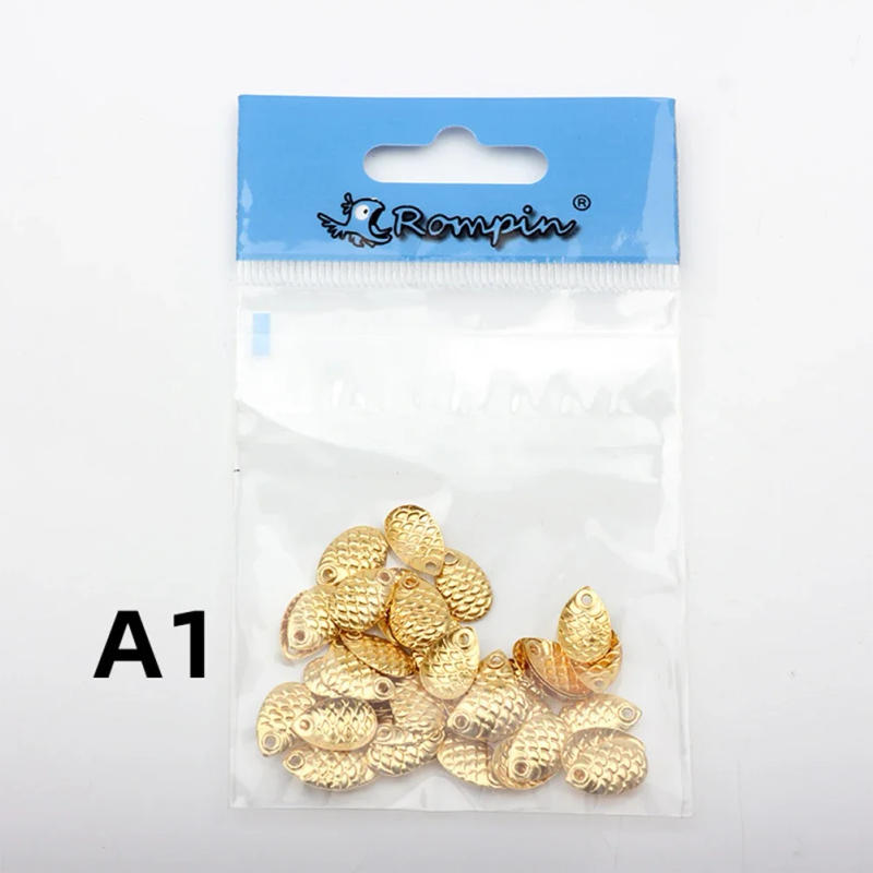 Description Picture 4 of item50pcs/Pack Fishing Spinner Rings Blades Flattie Attractor Lure Spoon Accessories Fishing Nickel Spoons Fit For Trout Bass Tackle