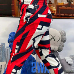 Men's Clothing Summer high quality Fashion Casual Pants All-match Personalized Trendy Printed Color Matching Sports Pants