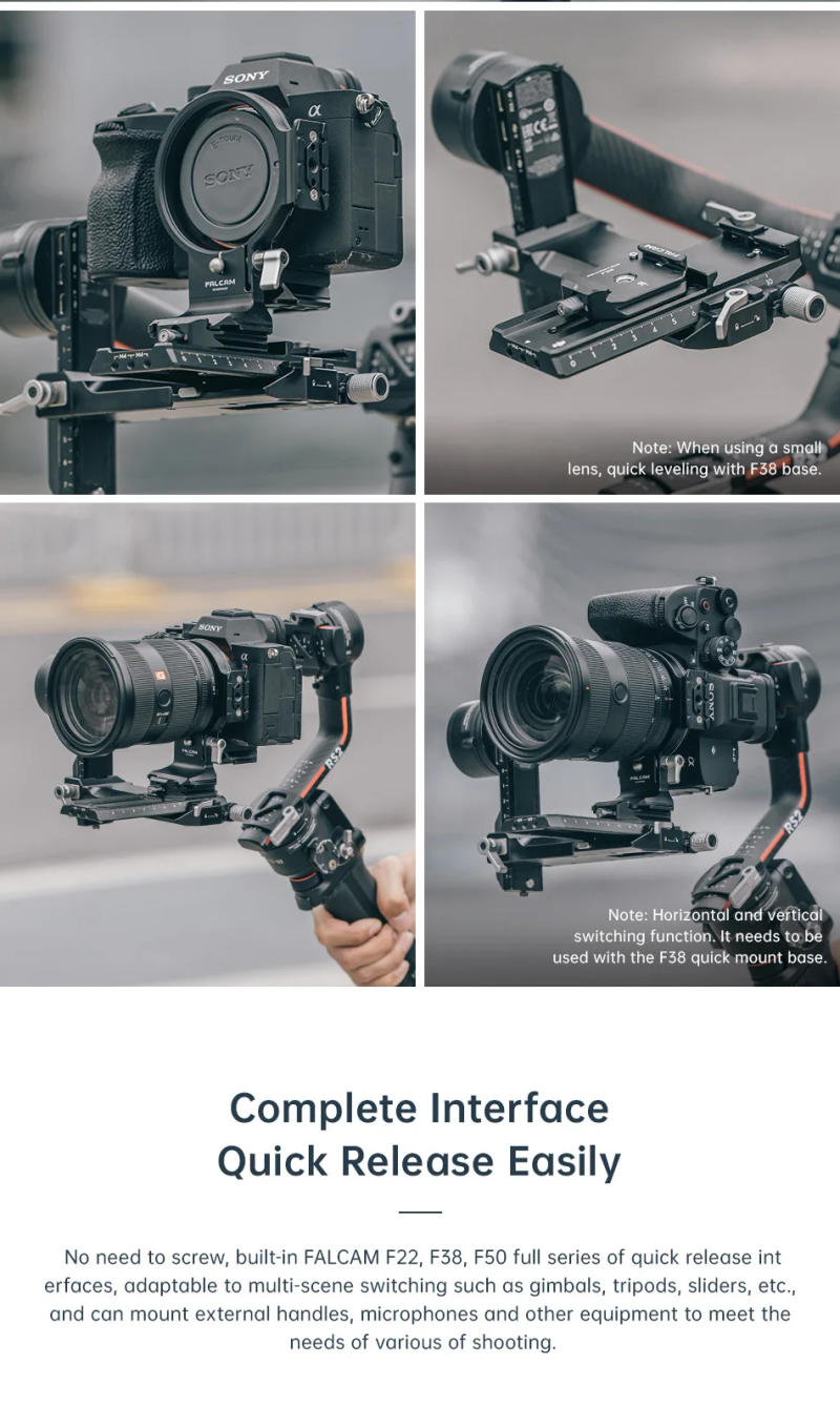 Description Picture 5 of itemFALCAM 3304 F22&F38&F50 horizontal-to-vertical quick release circular half cage For Sony Cameras
