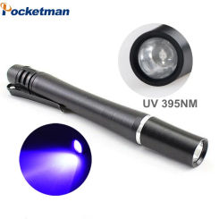 UV Flashlight 395nm/365nm/380nm Black Light Pen Lights Ultraviolet Lamp Torch UV Light Detector for Pet Urine Stains Bed Bug