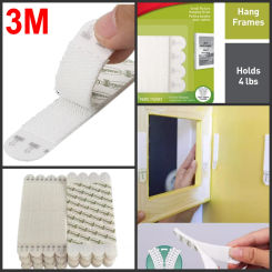 16pcs(8pairs) 3M Command Picture Hanging Strips Damage Free Picture Hangers, No Tools Wall Hanging Strips command strips S&M