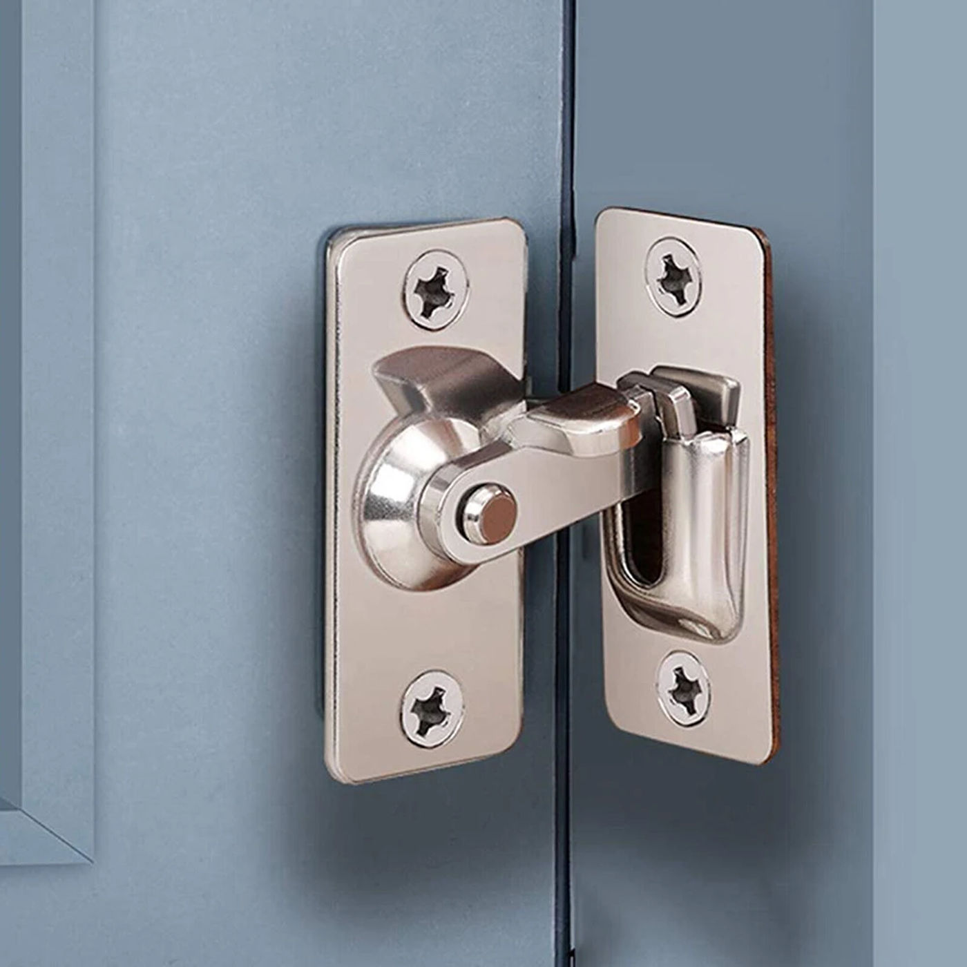 Description Picture 2 of itemDoor Latch Sliding Door Lock 304 Stainless Steel 90 Degree Door Buckle Right Angle Hook Lock Bolts Window Cabinet Lock