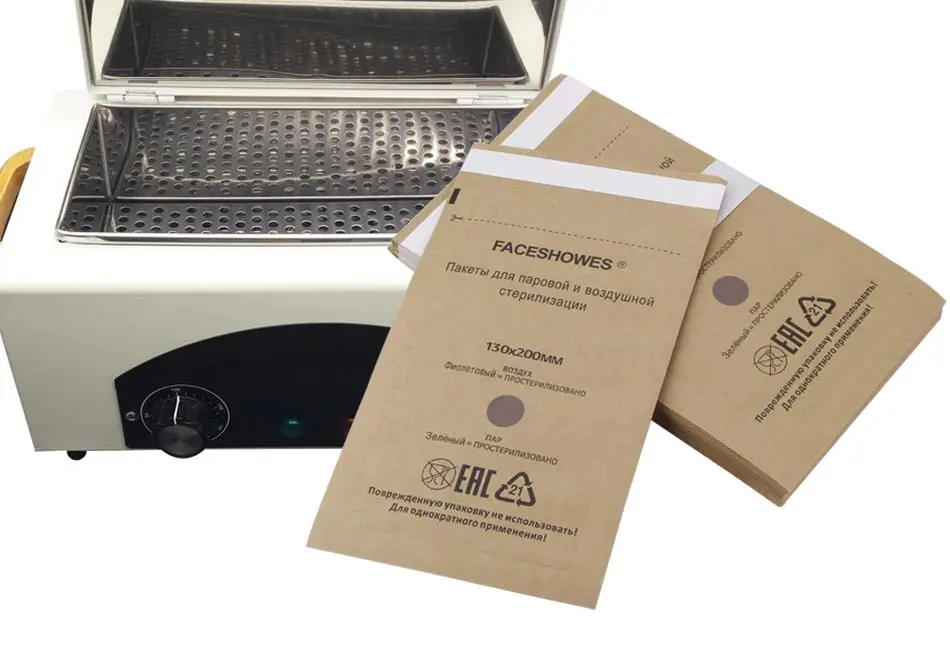 Description Picture 2 of itemDisposable Sterilization Bag Disinfection Machine Kraft Bags 20Pcs Nail Sterilizer Manicure Tools 3 Sizes Nailart Dry Heat Bags