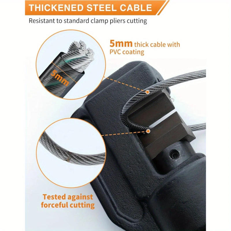 Description Picture 5 of item3Pcs Set 4Digit Combination Cable Lock Zinc Alloy & Hardened Steel Multi-Use for Bikes Cabinets, Wardrobes Fences Lock for Bike