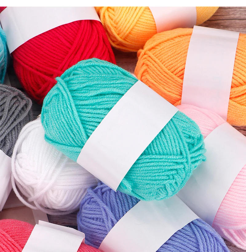 Description Picture 3 of item25(50)pcs/bag 4 Ply Milk Cotton Yarn For Hand Knitting Crocheting Scarves,Sweaters,Shawls,Blankets,Pet Toys,Various Handmade DIY